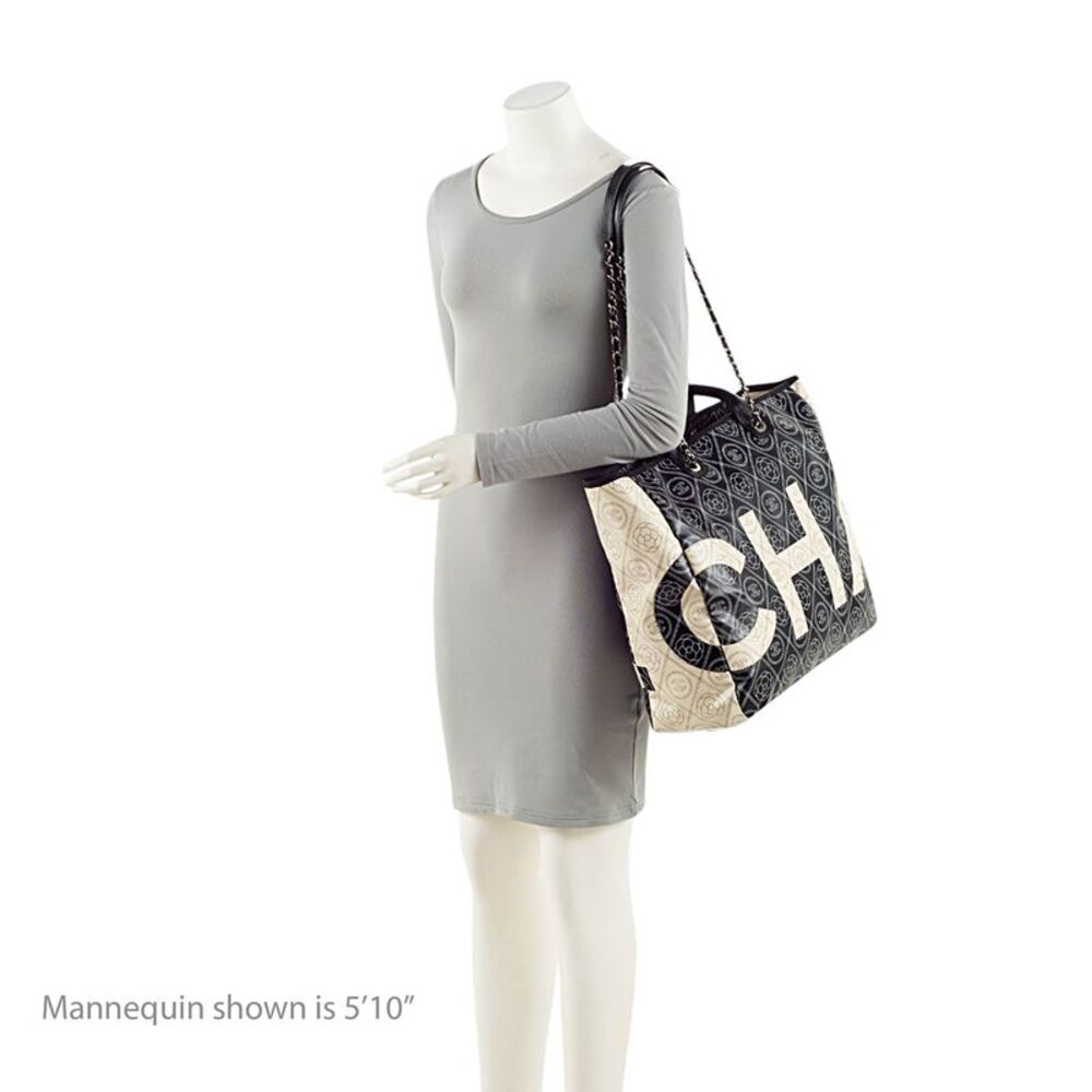 Chanel Coated Canvas Camellia Large Shopping Tote - Picture 5 of 14